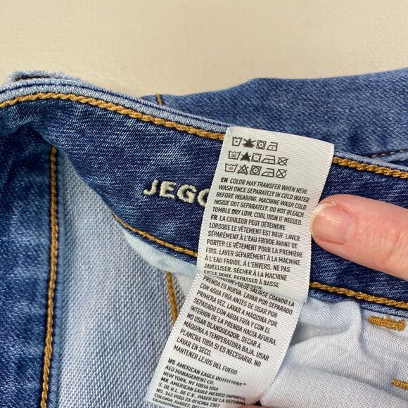 American Eagle Super Stretch Jegging Jeans 2 Regular 28x28 Dark Distressed AEO - Picture 11 of 12